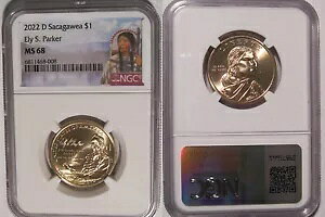 2022 D Ely S. Parker �l�C�e�B�u �T�J�K�E�B�A $1 �h�� NGC MS 68