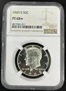 1969-S 50C PlfB n[t_[ NGC PF68* X^[