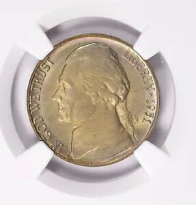 1951 ジェファーソン ニッケル NGC MS65 魅力的なトーン