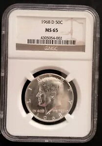 1968 D USA Vo[ 50 Zg oeB W PlfB NGC MS65