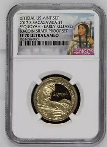 2017-S $1 �v���[�t �T�J�K�E�B�A �h�� ���������[�X - NGC PF 70 ULTRA CAMEO - �g�b�v �|�b�v