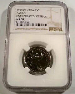 1999 �J�i�_ 25c NGC MS68 �N�H�[�^�[ - �u���C�g�z���C�g