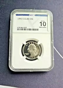 1992 S �V���o�[ �v���[�t �R�C�� 25C - NGC-X PF 10 �E���g�� �J���I