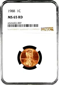 1988 リンカーン記念館 1c NGC MS 65 レッド