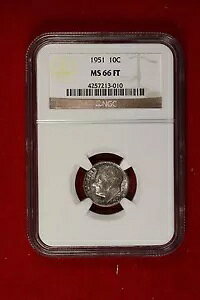 1951 NGC MS66 �t���g�[�` ���[�Y�x���g �_�C�� #HP1