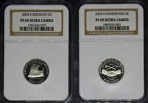 2004-S �j�b�P�� �L�[���{�[�g/�n���h�V�F�C�N NGC PF69 �E���g�� �J���I 2 �R�C�� ���b�g ?COINGIANTS?