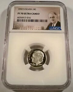 1992-S 10c Vo[ NGC PF70UCAM [Yxg _C v[t Eg JI PR 70 DC