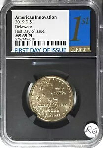 NGC MS 65 PL �������s �A�����J�� �C�m�x�[�V���� $1 �R�C�� ?26mm(+FREE1 �R�C��)#29337