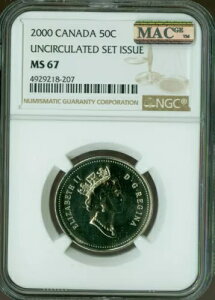 2000 �J�i�_ 50 �Z���g NGC MS67 PQ MAC �X�|�b�g���X *