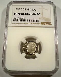 1992-S 10c Vo[ NGC PF70UCAM [Yxg _C v[t Eg JI PR 70 DC