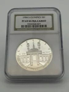 1984-S PF69 �E���g�� �J���I �I�����s�b�N �V���o�[ �_���[ $1 NGC