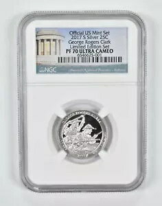 2017-S PF70 �V���o�[ �N�H�[�^�[ �W���[�W ���W���[�X �N���[�N NGC ����ŃZ�b�g