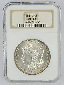 1882 S ���[�K�� �V���o�[ �h�� ���͓I�Ȕ��������F NGC MS 65 ���B���e�[�W �X�g�b�N