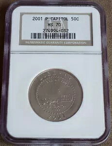  2001 NLsg rW^[ Z^[ 50c n[t_[ O[h NGC MS70 Xu RC