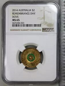 2014 Green Dove Remembrance $2 NGC MS 65 !