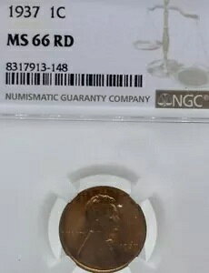 1937 1C RD J[ 1 Zg NGC MS66RD #2375