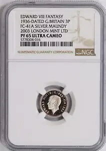 2003 NGC 3 �y���X �����h�������� �G�h���[�h 8 �� �t�@���^�W�[ (1936) �V���o�[ �}�E���f�B PF65 UC