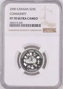 NGC PF70 (�g�b�v �|�b�v) 2000 �J�i�_ �V���o�[ �~���j�A���u�R�~���j�e�B�v�N�H�[�^�[ �v���[�t