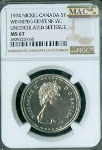 1974 Ji_ $1 h NGC MS67 PQ 2ND ōO[h MAC X|bgX *