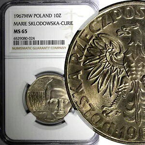 �|�[�����h 1967 MW 10 �Y�E�H�e�B�t NGC MS65 �}���[ �X�N�E�H�h�t�X�J�̒a�� �L�����[ �g�[���h Y#59(4)