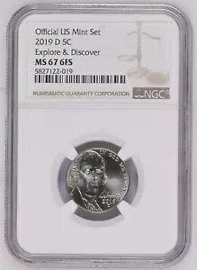 2019 D 5c �T���Ɣ��� NGC MS 67 6FS SUPER LOW POP �S�[�W���X