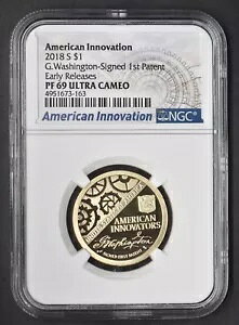2018-S American Innovation Early Releases NGC PF69 Ultra Cameo G. Washington