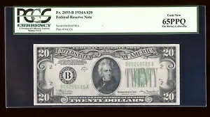 DBR 1934-A $20 FRN �j���[���[�N��ΐ_��2055-B PCGS 65 PPQ �V���A�� B60266586A