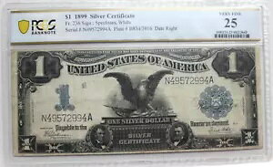 1899 $1 �V���o�[�ؖ��� FR 236 �u���b�N �C�[�O�� �O���[�h PCGS 25 VF SPEELMAN �z���C�g