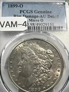 1899-O Vam 4 モルガン ドル マイクロ O PCGS AU 詳細トップ 100