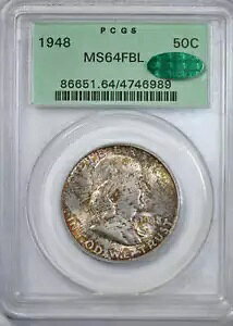 1948 �t�����N���� �n�[�t�_���[ 50C PCGS MS64FBL CAC OGH - �������܂���!