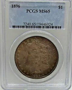 1896 PCGS MS 65 �����K�� �h�� �I���W�i�� �g�[�j���O �g�[�� �\�� ���o�[�X