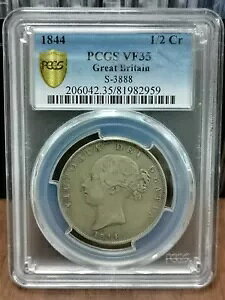 1844�N �C�M���X �r�N�g���A �����O�w�b�h �n�[�t�N���E�� (2�V�����O6�y���X) PCGS VF35