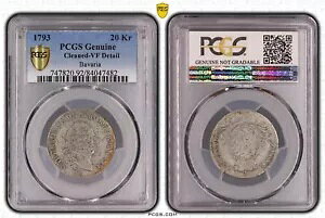 �o�C�G���� �o�C�G���� �h�C�c ���A �V���o�[ 20 �N���C�c�@�[ �R�C�� 1793 �N KM#618 PCGS VF