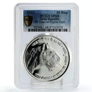 �C���h 50 ���s�[ Conservation Tiger Project Fauna SP68 PCGS ��� 2023
