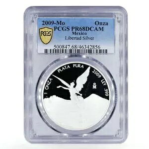 メキシコ 1 オンザ リベルタ独立天使 PR68 PCGS 銀貨 2009
