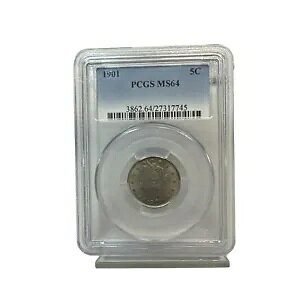 1901 リバティ V ニッケル 5c ハイグレード PCGS MS-64 トーン