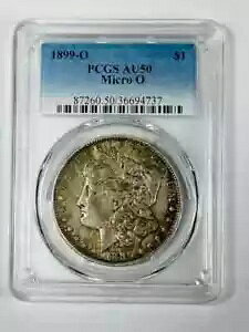 1899 O モーガン シルバー ダラー PCGS AU-50 マイクロ O