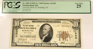 1929N $10 First National B&T Co. [uO j[W[W[ PCGS Very Fine 25 #11620