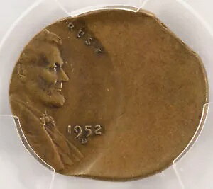 1952-D 1c �E�B�[�g �Z���g 55% �I�t�Z���^�[ & 3% �X�g���[�g �N���b�v PCGS AU55