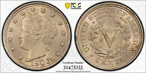 1900 oeB "V" jbP PCGS MS 63 "}Ci[ oGeB" RPD UNUNƂ\