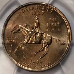 1999 D PCGS MS65 sK؂ɃAj[ꂽvVF fEFA NH[^[ ~g G[ 