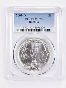 2001-D MS70 �o�b�t�@���[�L�O�V���o�[ �_���[ PCGS