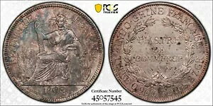 F105 ���󒆍� 1908-A �V���o�[ �s�A�X�g�� Lec-291 PCGS AU �ڍ� - �N���[�j���O�ς݁B