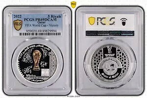 2022 �J�^�[�� FIFA ���[���h�J�b�v 5 ������-���� PCGS PR69DCAM