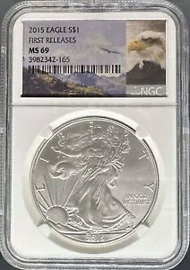 2015 �V���o�[ �C�[�O�� MS69 NGC �t�@�[�X�g �����[�X MS70 (#PA3982342165)