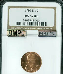 1997 D J[ Zg NGC MS67 bh DMPL PQ 2 Ԗڂɑf炵WXg MAC X|bgXB