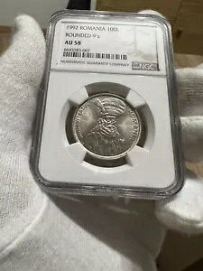 100 ���C 1992 ���[�}�j�A NGC AU58�ARounded 9 �̃o���G�[�V�����ATOP POP