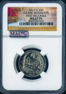 2017-S �I�U�[�N ���o�[�E�F�C�Y 25c NGC MS67 PL ���񃊃��[�X MAC �i��