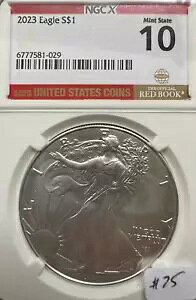 2023 �A�����J�� �V���o�[ �C�[�O�� �������b�h�u�b�N NGC MS 10 029