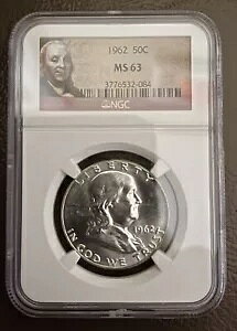 1962 MS63 �t�����N���� �n�[�t�_���[ 90% NGC �O���[�h �t�����N���� ���x��
